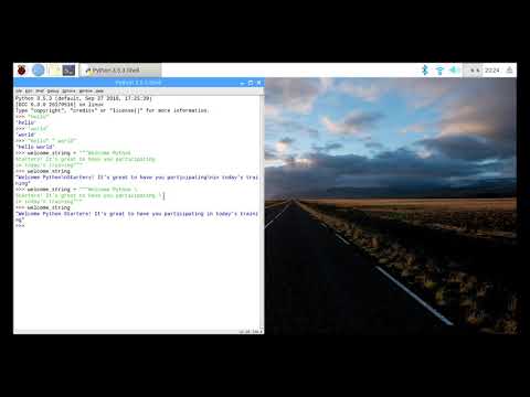 Strings in Python using Raspberry Pi