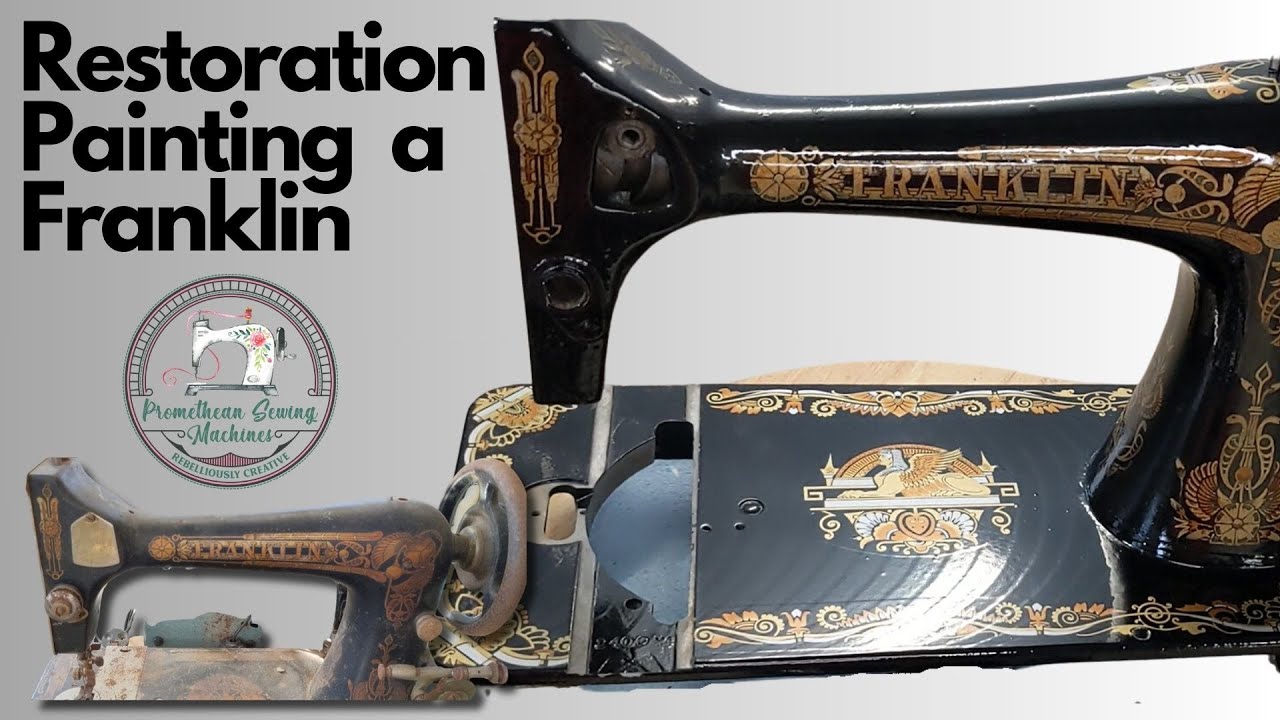 Restoration Painting a vintage Franklin Sewing Machine - YouTube