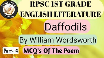 Daffodils By William Wordsworth | MCQ