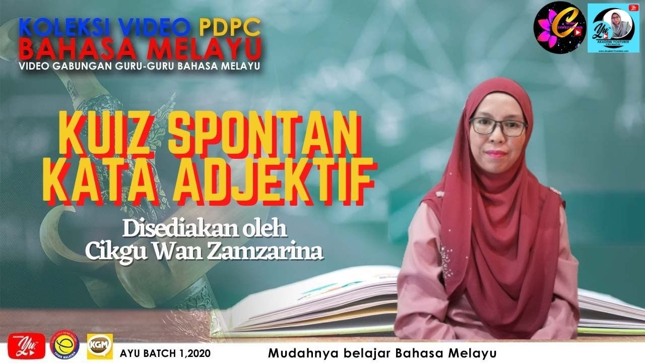 KUIZ PERCUMA AYU | KUIZ SPONTAN KATA ADJEKTIF DALAM TALIAN | BAHASA MELAYU SEKOLAH RENDAH