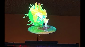 Rick And Morty Kid Shooting Green Monster Pinball Machine Hologram Topper Mod