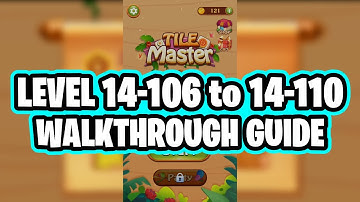 Tile Master Game Level 14-106 to 14-110 cactus Gameplay
