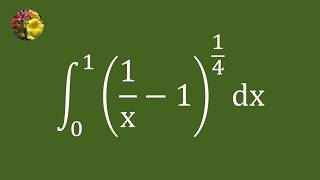 Beta Function Technique for a Beautiful Integral Result