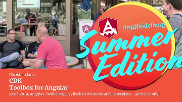 #ngHeidelberg v7 with Christian Janz: CDK – Toolbox for Angular