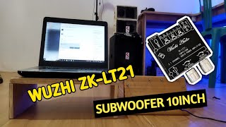 TEST POWER 2.1 WUXHI ZK-LT21 PAKAI SPEAKER 10 INCH