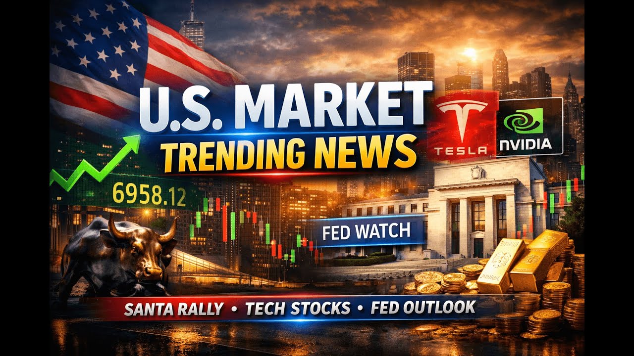 U.S. Market Surges Near Record Highs | Tech Stocks Lead, Fed Watch Intensifies