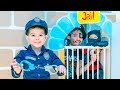 Gleb is a SUPER COP. He closed the criminals in the play house jail.