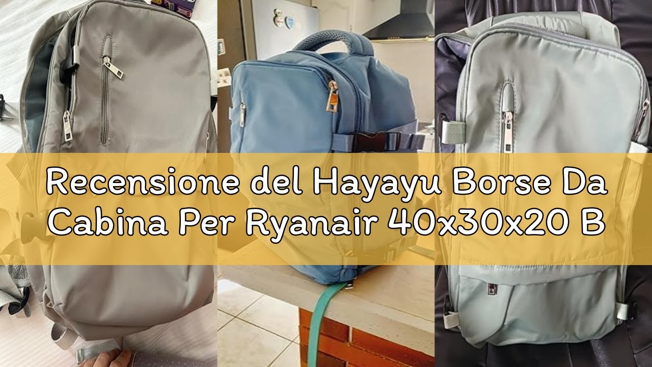 Recensione del Hayayu Borse Da Cabina Per Ryanair 40x30x20 Bagaglio A Mano Zaini Borsa Zaino Da Viag