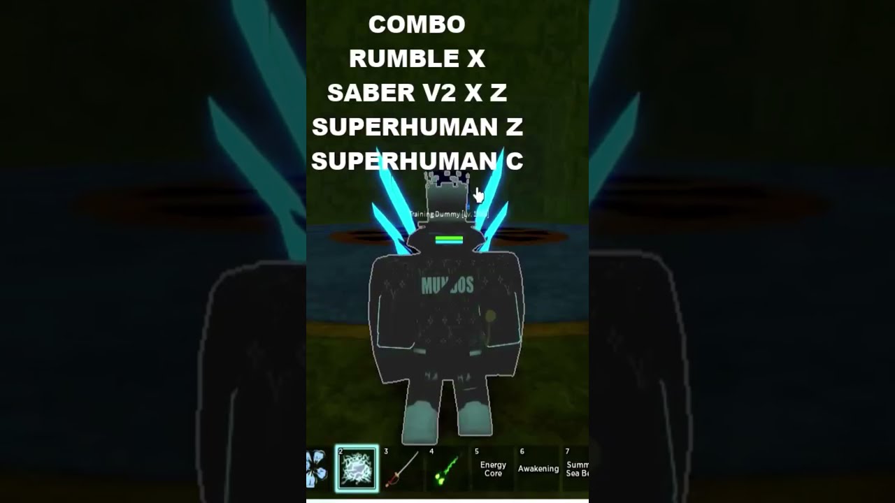 Melhor Combo de Rumble Saber v2 e Superhuman para Iniciantes no Blox Frutis  🔥 #roblox #bloxfruits 