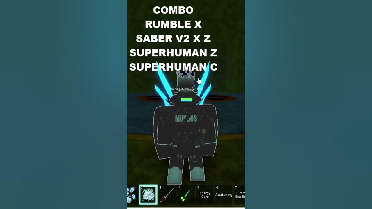 Melhor Combo de Rumble Saber v2 e Superhuman para Iniciantes no Blox Frutis  🔥 #roblox #bloxfruits 