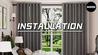 KASURE tension curtain rod installation