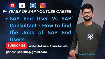 SAP End User Vs SAP Consultant - How to find the Jobs of SAP End User?