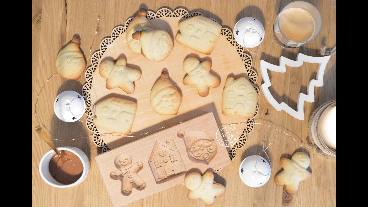 Moule à biscuits en bois – Moule à biscuits 3D avec gravure pour sablés –  Moules à biscuits amusants en bois pour gâteaux de miel, moules de cuisson