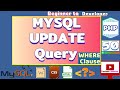 MYSQL UPDATE query | WHERE cluase condition | SQL &amp; PHP tutorials for beginners - 50 [HINDI]