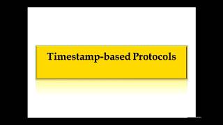 TIME STAMP BASED PROTOCOLS PART-1