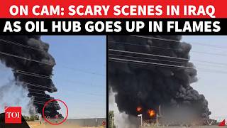 WILD FOOTAGE: Iran BOMBARDS Giant Oil Refinery In US Ally Nation? Black Smoke On Cam | WATCH