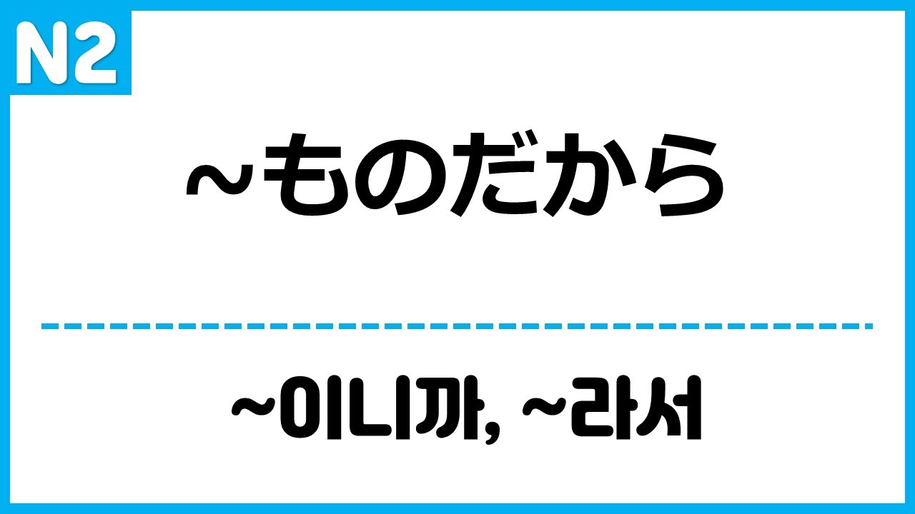 [N2] ~ものだから