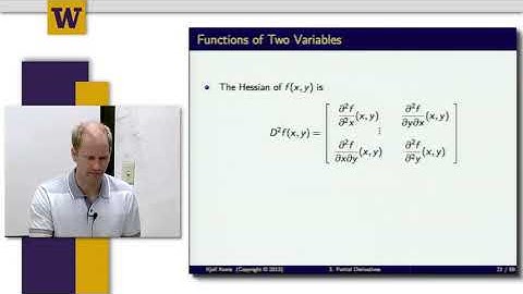 Mathematical Methods for Quantitative Finance || 04 W3 3  Functions of Two Variables 8 58