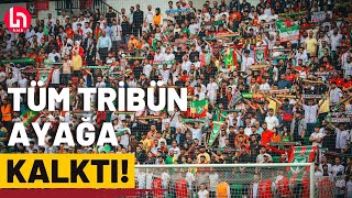 Diyarbakır'da Amedspor taraftarı hep bir ağızdan İstiklal Marşı'nı okudu!