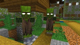 Gece 3Te Mi̇necraft Lanetli̇ Köy Köylüler Zombi̇ Oldu