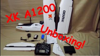 XK A1200 RTF RC fixed wing Airplane/glider with 5.8g FPV - Unboxing!