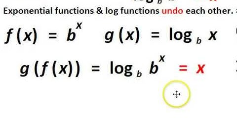 Using Inverse Properties of Logs