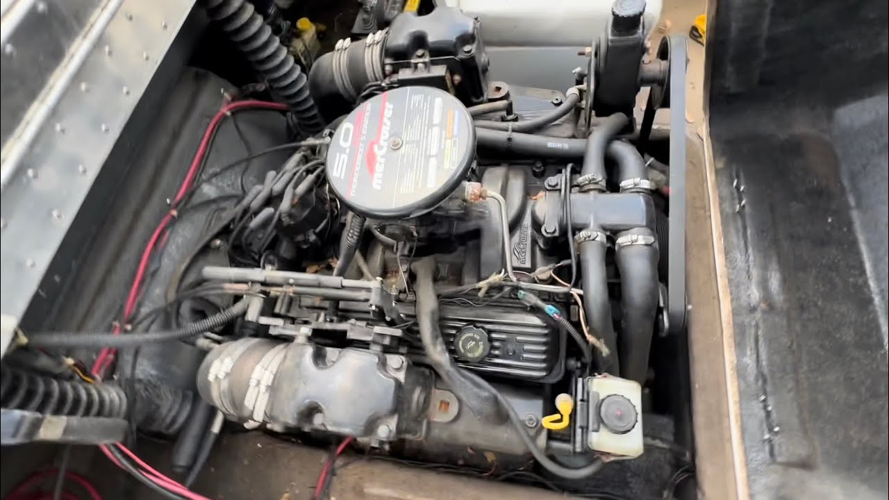 Changing Starter Motor on 1999 MerCruiser 5.0L I/O Boat - YouTube