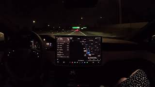 Raw 1x: Tesla FSD 12.3.6: Santa Monica to Palos Verdes at Night with Zero Interventions