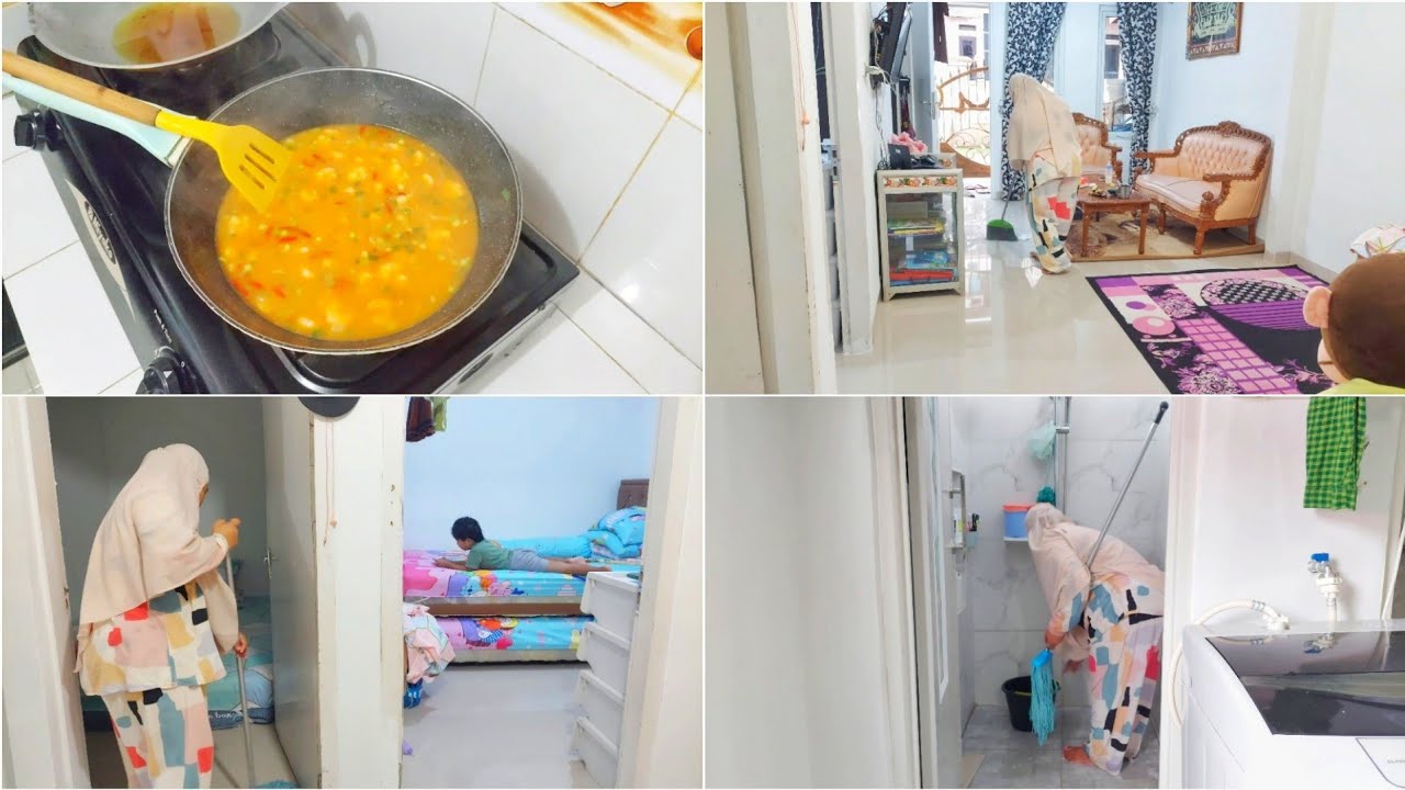 AKTIVITAS DARI SUBUH. MASAK UDANG SAUS ASAM MANIS. GANTI SPREI. BERSIH² DARI TERAS SAMPAI DAPUR