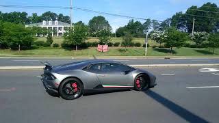 Lamborghini Huracan Performante and Volkswagen Beetle leaving caffeine and horsepower