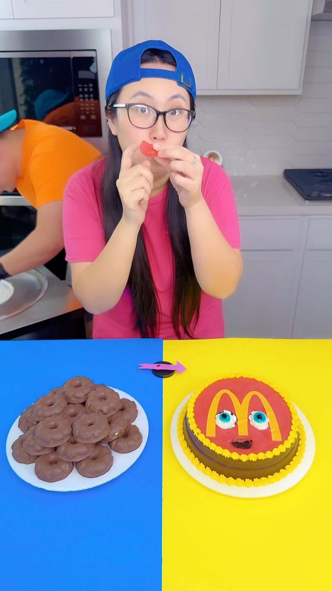 Mcdonald's cake vs chocolate ice cream challenge!? #funny by Ethan Funny Family