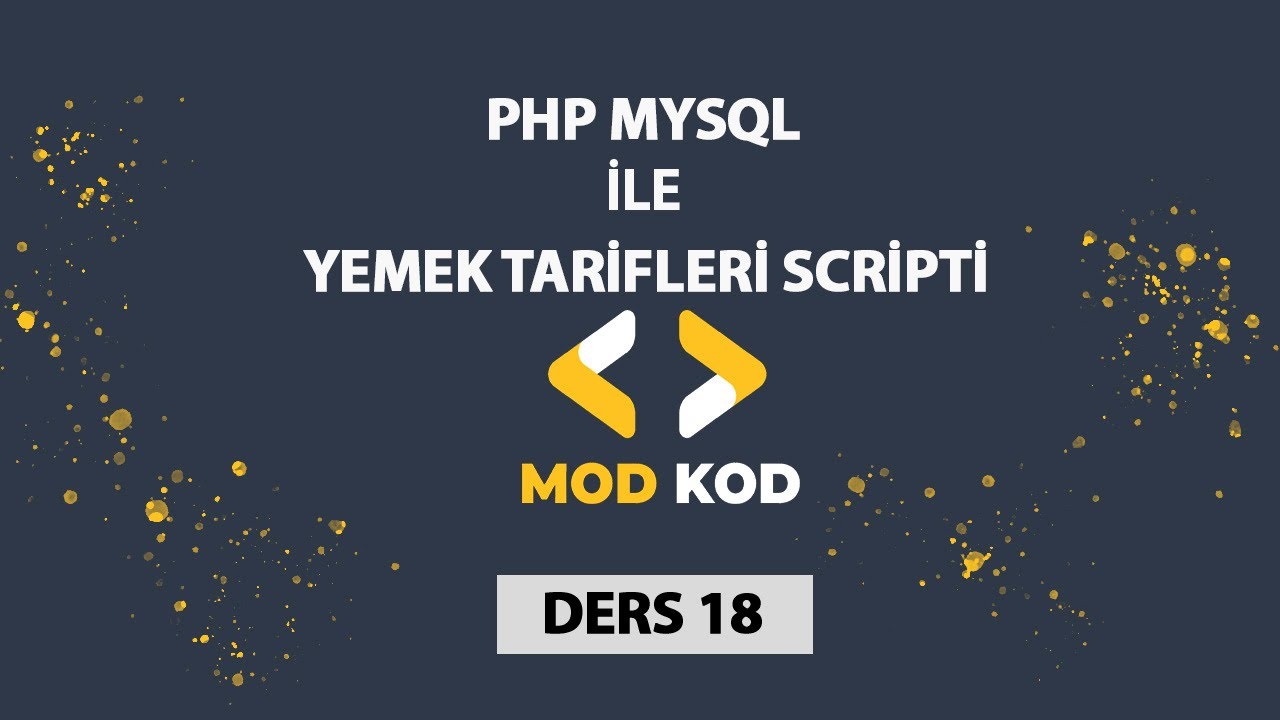Php Dersleri – Ders 18- Yemek Tarifleri Scripti – Tarif  Düzenleme İşlemleri