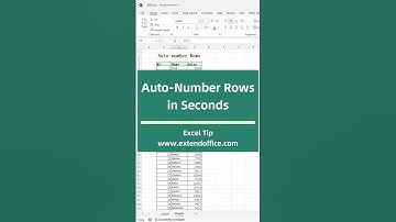Excel Tips: Auto Number Rows in Seconds #excel #exceltips