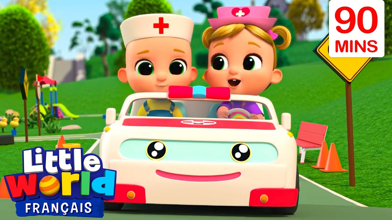 Deux ambulanciers  à la rescousse | Comptines pour les tout-petits | Little World Français