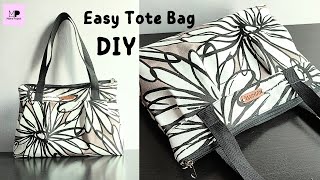 DIY Easy Tote Bag Tutorial | Easy Tote Bag Sewing Tutorial