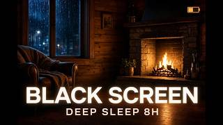 🌙 Instant Deep Sleep: Soft Piano & Rain on Roof | 100% Black Screen (8 H screenshot 2