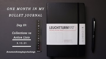 MARCH 2021 DAY 13 COLLECTIONS VS ACTION LISTS | ONE MONTH IN MY BULLET JOURNAL CHALLENGE