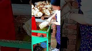cool tool for cleaning bamboo shoot skin #shorts