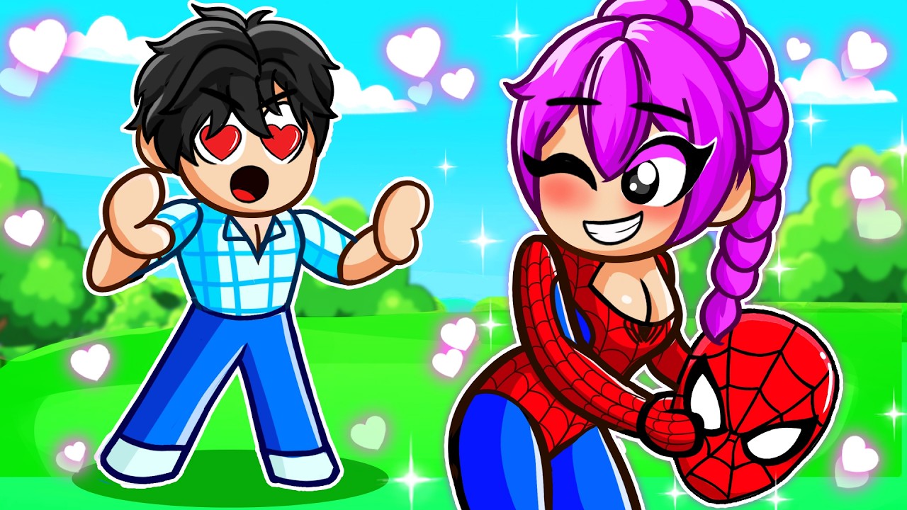 STUCK WITH A SPIDER GIRL IN ROBLOX?! - YouTube