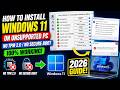 How to Install Windows 11 on Unsupported PC (No TPM 2.0 / No Secure Boot) - 2026 Guide
