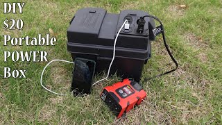 How to Build a Portable POWER BOX! For $20! This Portable Power Station is a DIY Charging Machine!