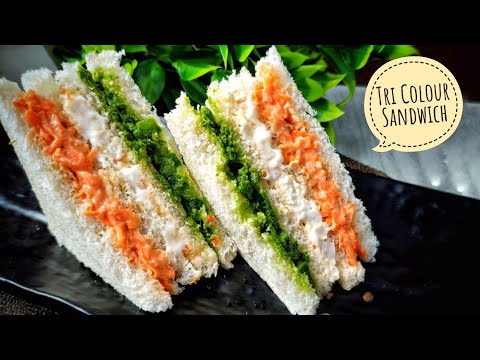Republic Day Special - Tri Colour Sandwich Recipe | Tiranga Sandwich Recipe | Sandwich Recipe