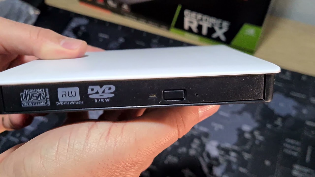 external dvd ยี่ห้อไหนดี  New  External Slim CD DVD-RW Optical Drive Burner Player USB 3.0 White