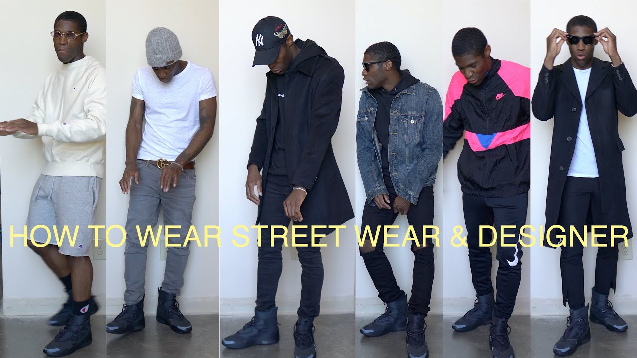 HOW TO WEAR THE FEAR OF GOD TRIPLE BLACK WITH STREET WEAR & DESIGNER ...