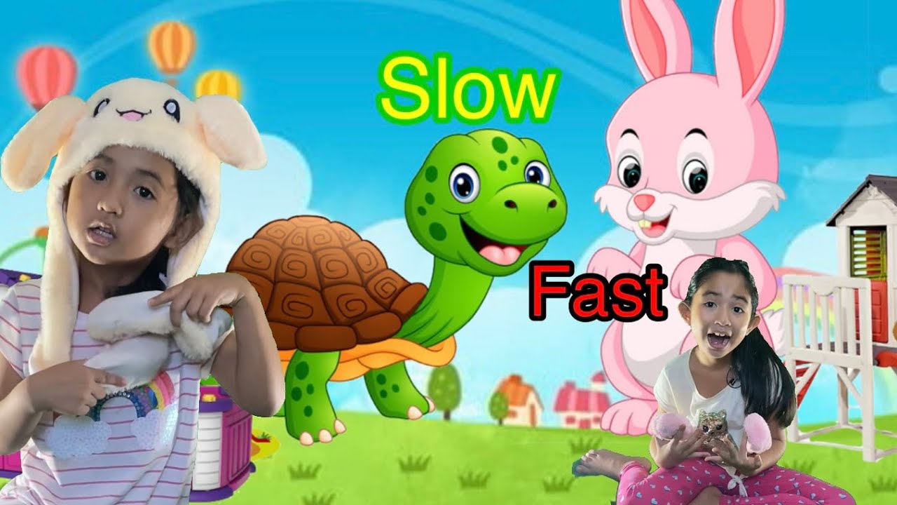 Slow vs. Fast | Words for Opposite | Opposites for Kids | Antonyms | English Learning for Kids