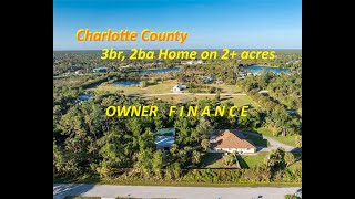 Charlotte County Florida Owner Finance 3br 2ba home close to beaches on 2 acres