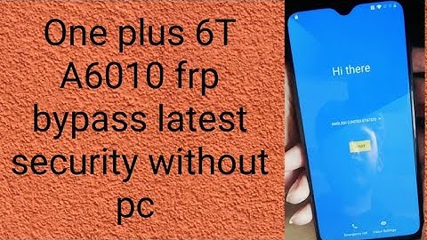 One plus 6T A6010 frp bypass without pc 9.0