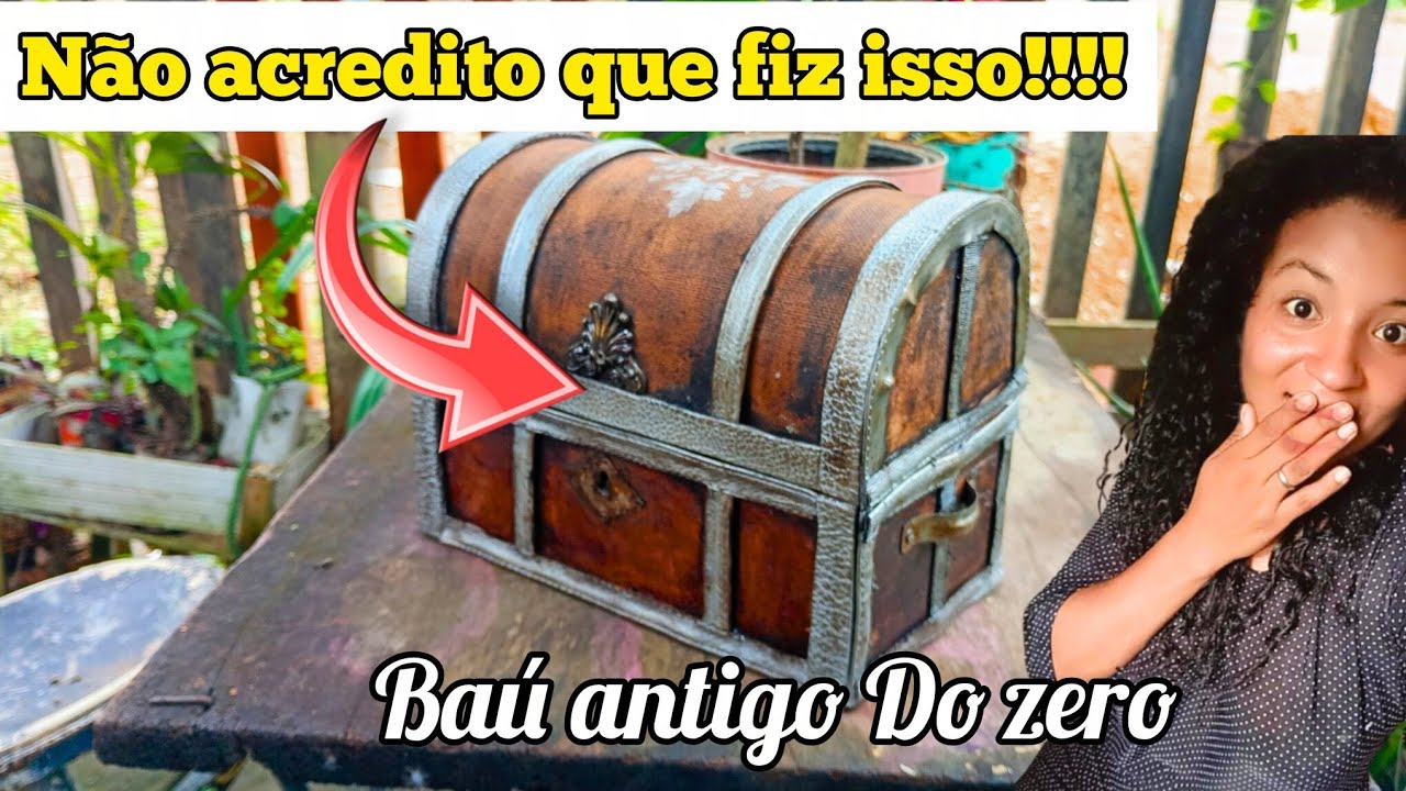 INACREDITÁVEL 😱|  Fiz um Baú do Século XVIII do ZERO!  Com material  vindo do Lixo| FAÇA VOCÊ MESMO 