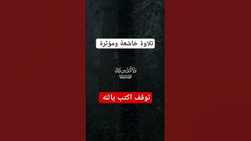 تلاوة خاشعة ومؤثرة جدا #allah #fff #instagram #fypシ #omletarcade #tiktokvideo #reels
