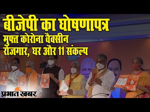 Bihar Election 2020: BJP का घोषणापत्र, मुफ्त Corona Vaccine के साथ 11 संकल्प | Prabhat Khabar